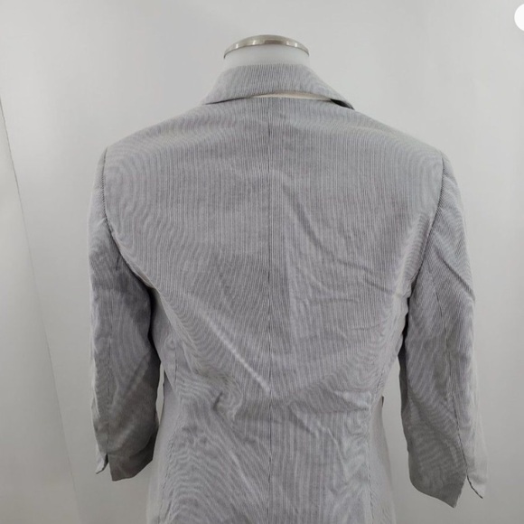 Brooks Brothers Seersucker Cotton Stripe Blazer Jacket Sz 6 Women - Picture 5 of 9